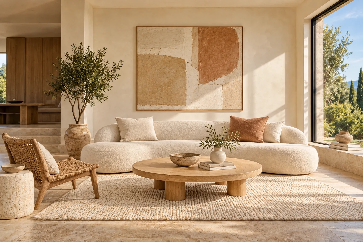 The room redesigned in Soft Mediterranean style
